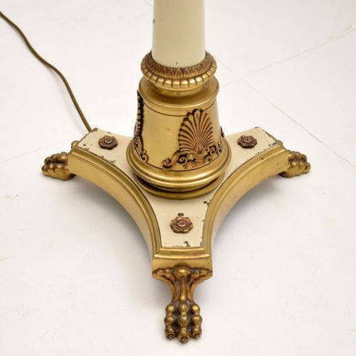 ANTIQUE FRENCH NEOCLASSICAL TOLE FLOOR LAMP - ADDITIONAL PHOTO 4