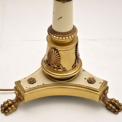 ANTIQUE FRENCH NEOCLASSICAL TOLE FLOOR LAMP - ADDITIONAL PHOTO 5