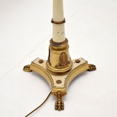 ANTIQUE FRENCH NEOCLASSICAL TOLE FLOOR LAMP - ADDITIONAL PHOTO 8