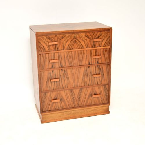 Art Deco Figured Walnut Chest of Drawers
