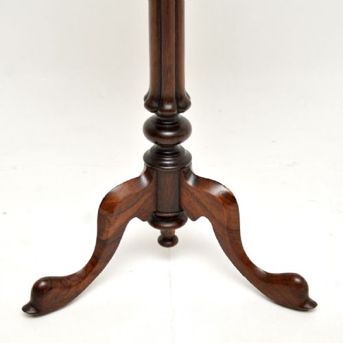 ANTIQUE VICTORIAN INLAID ROSEWOOD CHESS TABLE - ADDITIONAL PHOTO 4