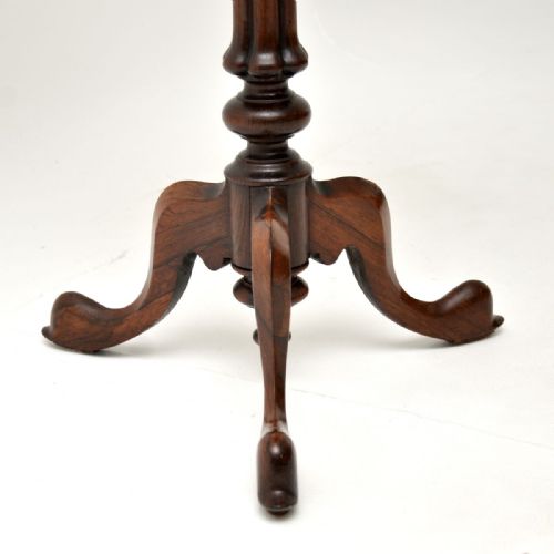 ANTIQUE VICTORIAN INLAID ROSEWOOD CHESS TABLE - ADDITIONAL PHOTO 6