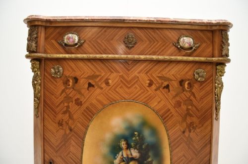 ANTIQUE FRENCH MARBLE TOP CABINET - ADDITIONAL PHOTO 2