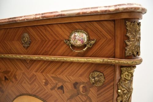 ANTIQUE FRENCH MARBLE TOP CABINET - ADDITIONAL PHOTO 7