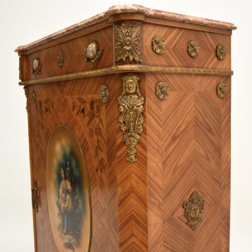 ANTIQUE FRENCH MARBLE TOP CABINET - ADDITIONAL PHOTO 11