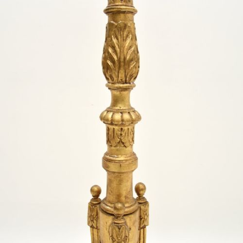 ANTIQUE VICTORIAN GILT WOOD FLOOR LAMP - ADDITIONAL PHOTO 1