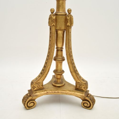 ANTIQUE VICTORIAN GILT WOOD FLOOR LAMP - ADDITIONAL PHOTO 2