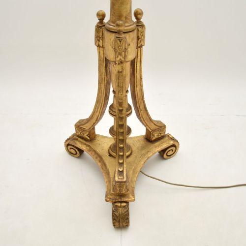 ANTIQUE VICTORIAN GILT WOOD FLOOR LAMP - ADDITIONAL PHOTO 6