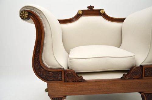 PAIR OF LARGE ANTIQUE REGENCY STYLE MAHOGANY ARMCHAIRS - ADDITIONAL PHOTO 3
