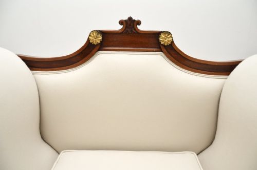 PAIR OF LARGE ANTIQUE REGENCY STYLE MAHOGANY ARMCHAIRS - ADDITIONAL PHOTO 6