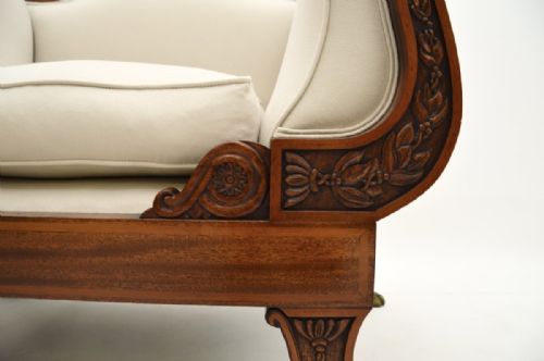 PAIR OF LARGE ANTIQUE REGENCY STYLE MAHOGANY ARMCHAIRS - ADDITIONAL PHOTO 7