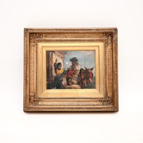 Antique Framed Oil Painting by Thomas Kent Pelham (1831 – 1907)
