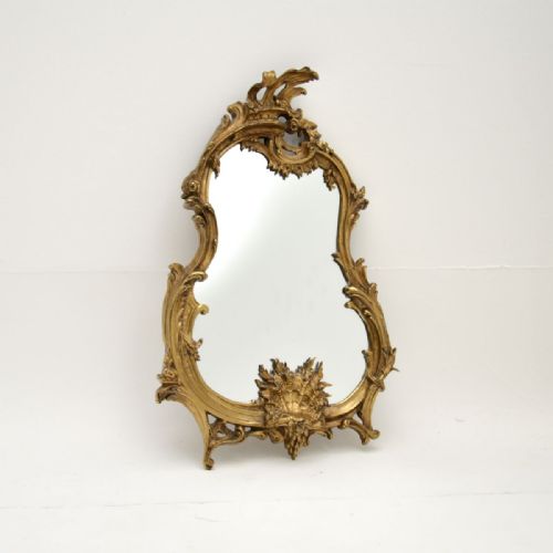 ANTIQUE FRENCH GILT BRONZE MIRROR