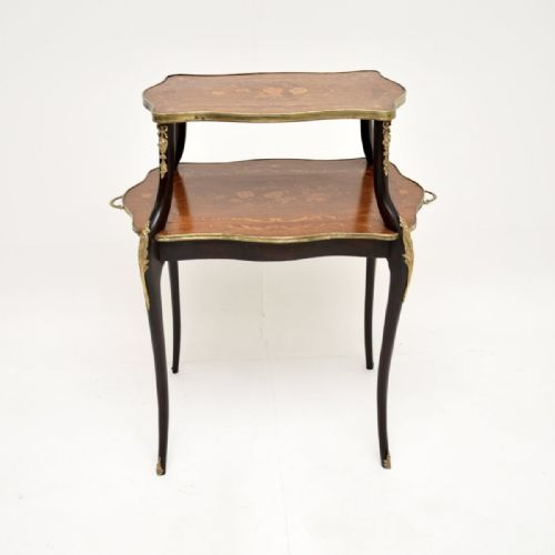 ANTIQUE FRENCH INLAID MARQUETRY ETAGERE - ADDITIONAL PHOTO 1