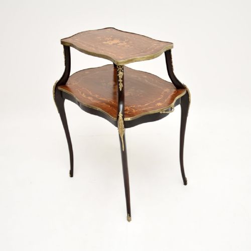 ANTIQUE FRENCH INLAID MARQUETRY ETAGERE - ADDITIONAL PHOTO 2