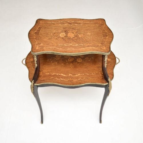 ANTIQUE FRENCH INLAID MARQUETRY ETAGERE - ADDITIONAL PHOTO 3