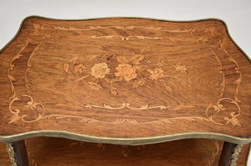 ANTIQUE FRENCH INLAID MARQUETRY ETAGERE - ADDITIONAL PHOTO 4