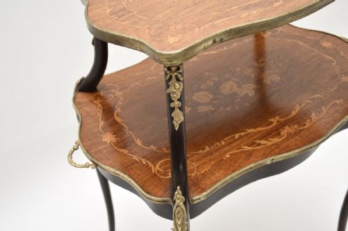 ANTIQUE FRENCH INLAID MARQUETRY ETAGERE - ADDITIONAL PHOTO 8