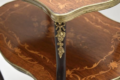 ANTIQUE FRENCH INLAID MARQUETRY ETAGERE - ADDITIONAL PHOTO 9