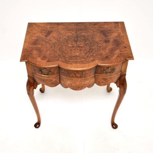 ANTIQUE BURR WALNUT CONSOLE SIDE TABLE - ADDITIONAL PHOTO 2