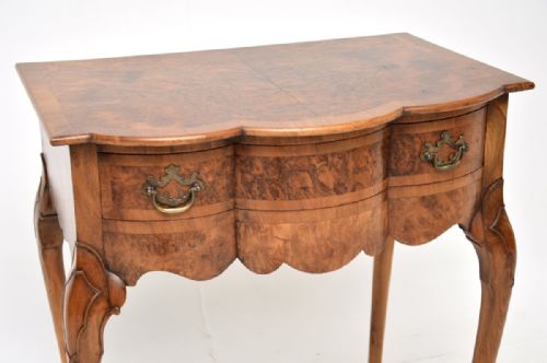 ANTIQUE BURR WALNUT CONSOLE SIDE TABLE - ADDITIONAL PHOTO 3