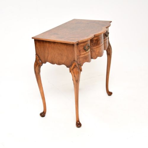 ANTIQUE BURR WALNUT CONSOLE SIDE TABLE - ADDITIONAL PHOTO 4