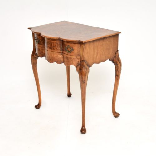 ANTIQUE BURR WALNUT CONSOLE SIDE TABLE - ADDITIONAL PHOTO 6