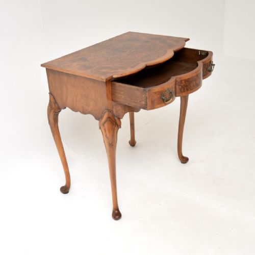 ANTIQUE BURR WALNUT CONSOLE SIDE TABLE - ADDITIONAL PHOTO 7