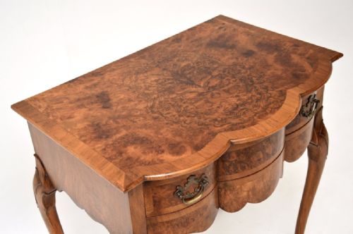 ANTIQUE BURR WALNUT CONSOLE SIDE TABLE - ADDITIONAL PHOTO 8