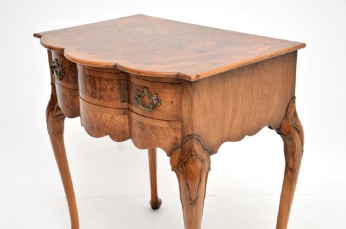 ANTIQUE BURR WALNUT CONSOLE SIDE TABLE - ADDITIONAL PHOTO 9