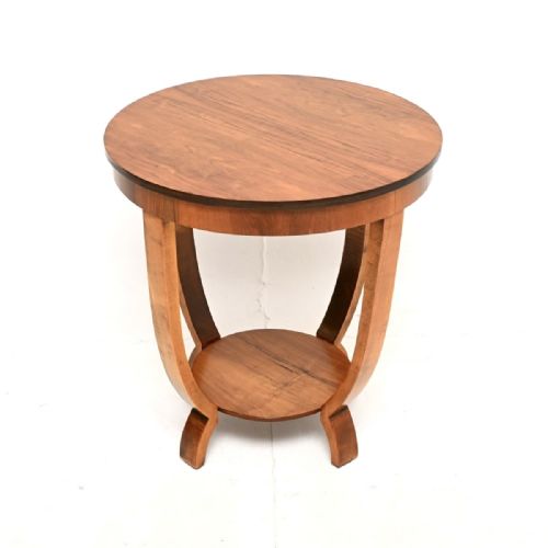 ART DECO FIGURED WALNUT COFFEE TABLE - ADDITIONAL PHOTO 1