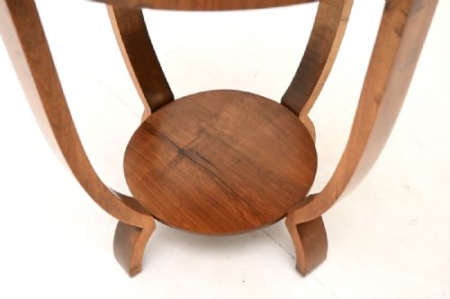 ART DECO FIGURED WALNUT COFFEE TABLE - ADDITIONAL PHOTO 3