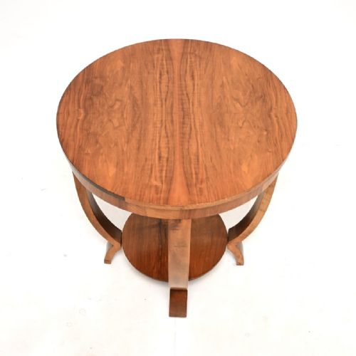 ART DECO FIGURED WALNUT COFFEE TABLE - ADDITIONAL PHOTO 4