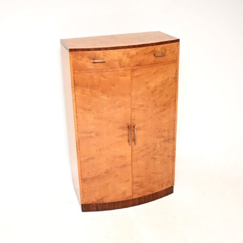 ART DECO SATIN BIRCH AND WALNUT COMPACTUM WARDROBE