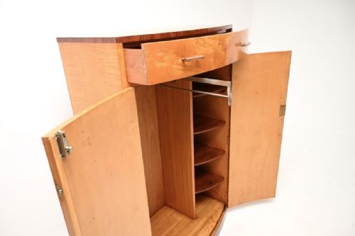 ART DECO SATIN BIRCH AND WALNUT COMPACTUM WARDROBE - ADDITIONAL PHOTO 6