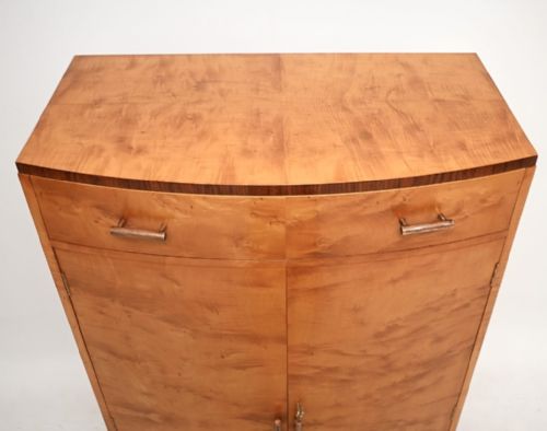 ART DECO SATIN BIRCH AND WALNUT COMPACTUM WARDROBE - ADDITIONAL PHOTO 9