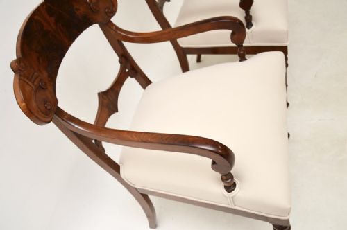 PAIR OF ANTIQUE SWEDISH MAHOGANY ARMCHAIRS - ADDITIONAL PHOTO 4