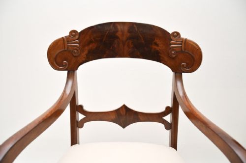 PAIR OF ANTIQUE SWEDISH MAHOGANY ARMCHAIRS - ADDITIONAL PHOTO 5