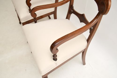PAIR OF ANTIQUE SWEDISH MAHOGANY ARMCHAIRS - ADDITIONAL PHOTO 6
