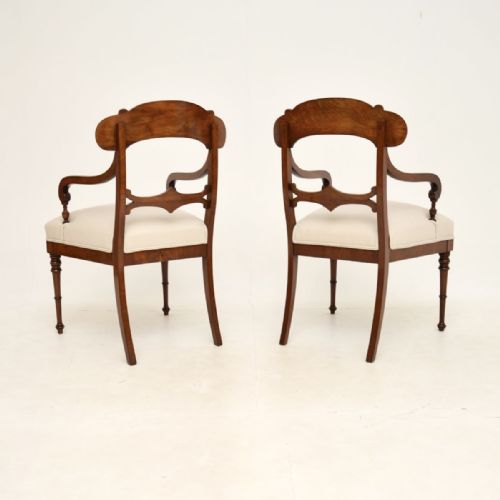 PAIR OF ANTIQUE SWEDISH MAHOGANY ARMCHAIRS - ADDITIONAL PHOTO 7
