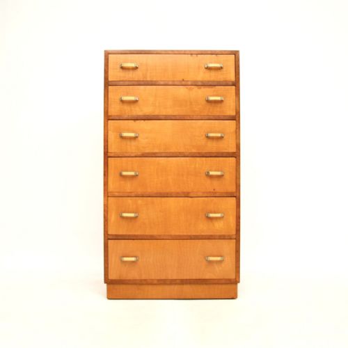 ART DECO SATINWOOD AND WALNUT CHEST OF DRAWERS - ADDITIONAL PHOTO 4