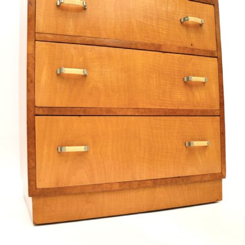 ART DECO SATINWOOD AND WALNUT CHEST OF DRAWERS - ADDITIONAL PHOTO 7