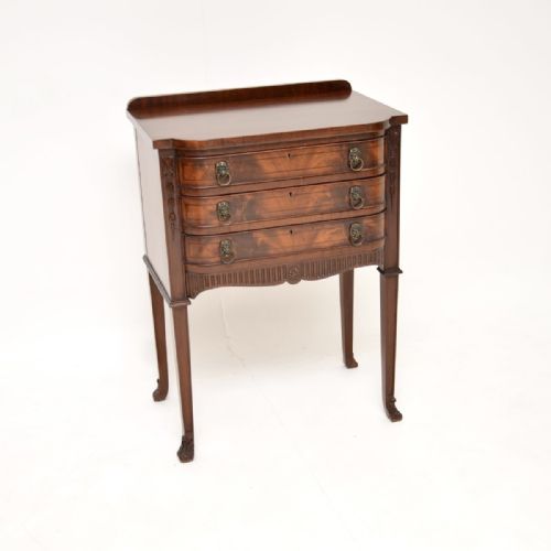 ANTIQUE SHERATON STYLE MAHOGANY SIDE SERVER TABLE