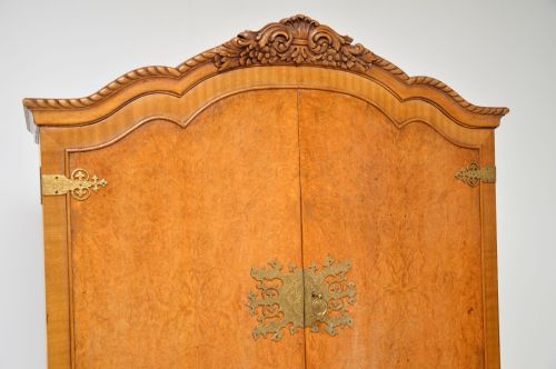 ANTIQUE BURR WALNUT QUEEN ANNE STYLE COCKTAIL DRINKS CABINET - ADDITIONAL PHOTO 3
