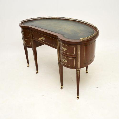 ANTIQUE MAHOGANY LEATHER TOP AUSTRIAN EMPIRE DESK - ADDITIONAL PHOTO 2