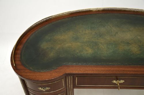 ANTIQUE MAHOGANY LEATHER TOP AUSTRIAN EMPIRE DESK - ADDITIONAL PHOTO 3