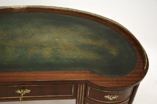 ANTIQUE MAHOGANY LEATHER TOP AUSTRIAN EMPIRE DESK - ADDITIONAL PHOTO 4