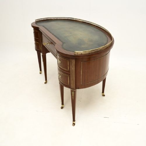 ANTIQUE MAHOGANY LEATHER TOP AUSTRIAN EMPIRE DESK - ADDITIONAL PHOTO 8