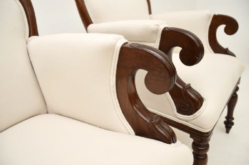 PAIR OF ANTIQUE WILLIAM IV PERIOD MAHOGANY ARMCHAIRS - ADDITIONAL PHOTO 3