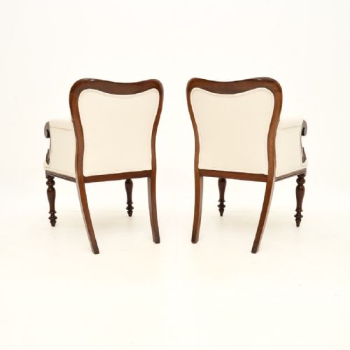 PAIR OF ANTIQUE WILLIAM IV PERIOD MAHOGANY ARMCHAIRS - ADDITIONAL PHOTO 8